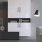 Grooved Black Gray Cabinet Handles and Knobs