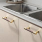 Two-Tone Ribbed Aluminum Alloy Cabinet and Drawer Pulls