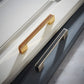 Textured Leather Inlay Cabinet Pulls and Knobs