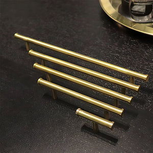 Smooth Gold Brass Cabinet Handles and Drawer Pulls