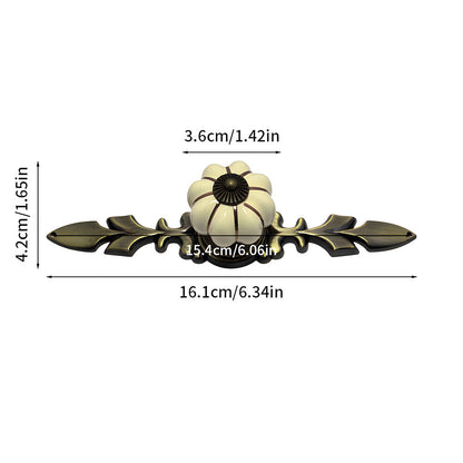 Ceramic Pumpkin Cabinet Knobs with Leaf Backplate