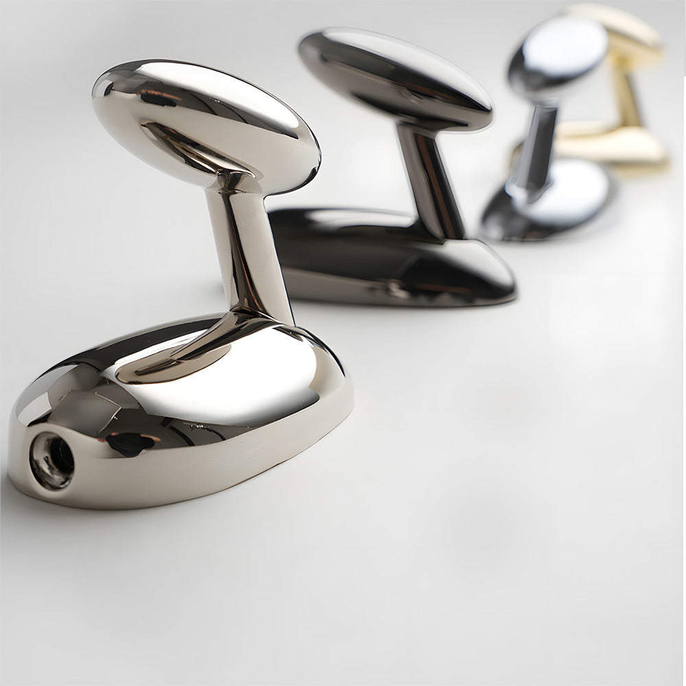 Solid Brass Pebble Wall Hooks for Coats & Towels