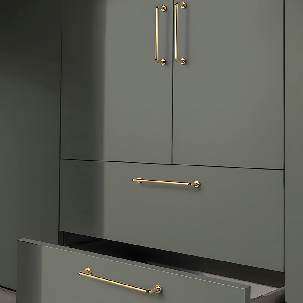 Vintage Slim Curved Cabinet Pulls and Knobs for Dressers