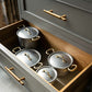 Gold Round Bar Cabinet Pulls and Drawer Handles