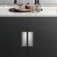 Slotted Recessed Cabinet Pulls in Gold, Black, and Gray