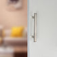 Brushed Square Cabinet Handles and Knobs, Zinc Alloy
