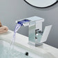 Luminous LED Color Changing Square Waterfall Bathroom Faucet