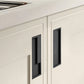 Slotted Recessed Cabinet Pulls in Gold, Black, and Gray