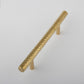 Hammered Round Brass Cabinet Pulls in Gold