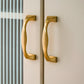 Wide Arched Brass Cabinet Pulls and Drawer Handles