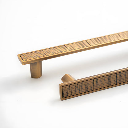 Grid-Textured Cabinet Pulls and Square Knobs
