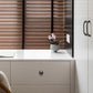 Fluted Arched Cabinet Pulls and Round Knobs, Gold / Gray