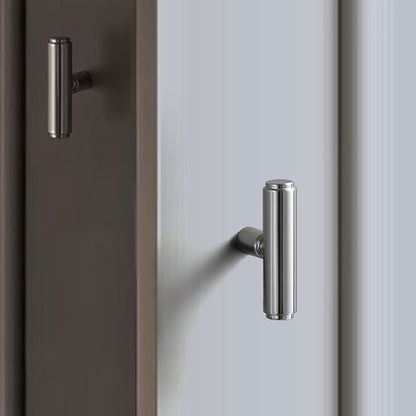 Slim Round T-Bar Cabinet Pulls and Knobs for Wardrobes