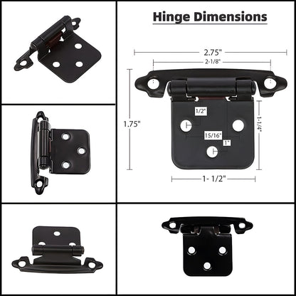 1.5 Inch Half Cover American Spring Self-Closing Door Hinge