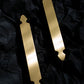 Gold Brass Cabinet Handles with Notched Flat Bar