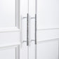 Hammered Silver Cabinet Pulls, Brass Bar Handles