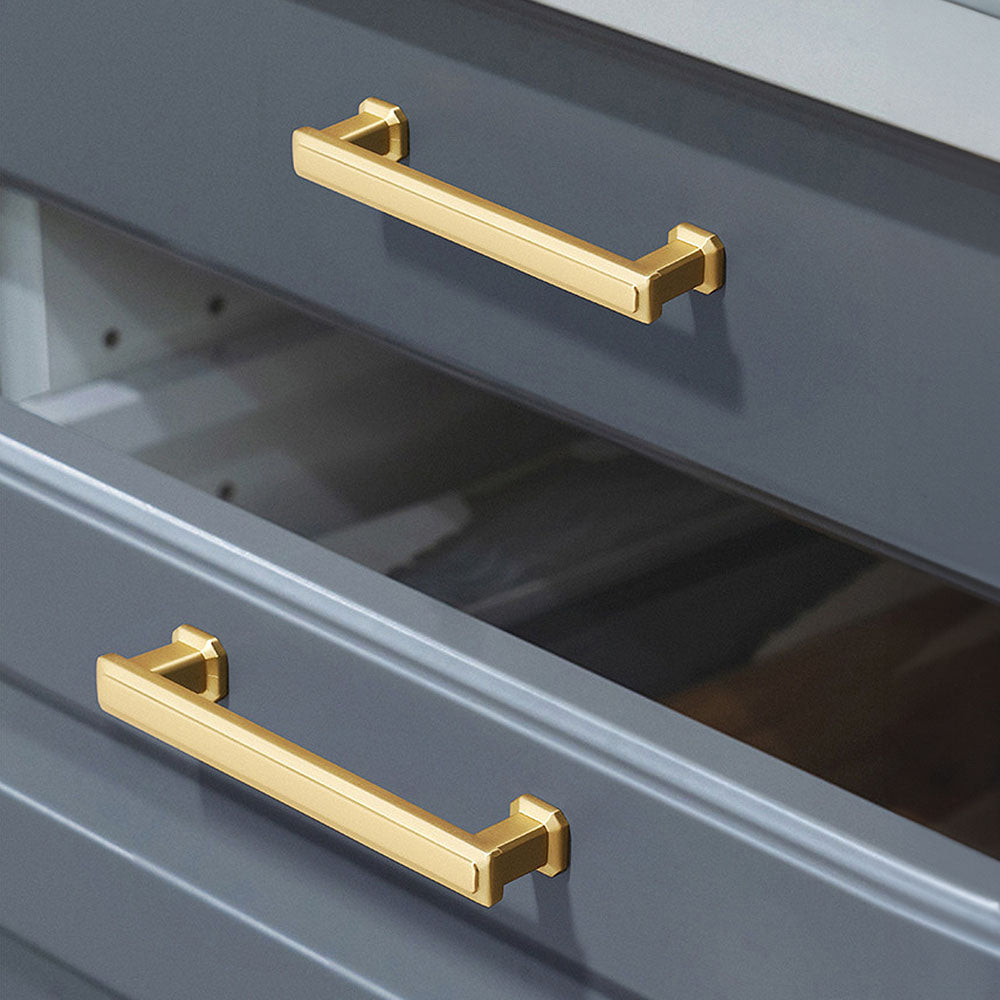 Stepped Rectangular Cabinet Pulls and T-Knobs