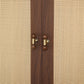 Wooden Round Bar Cabinet Handles with Brass Mounts