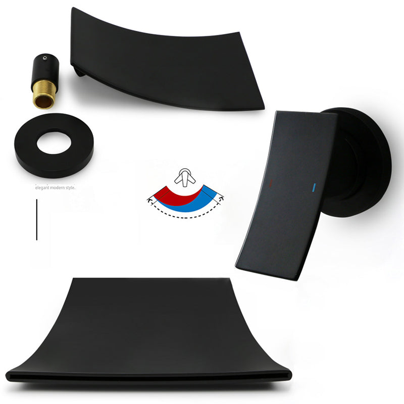 Ravello Modern Wall-Mounted Waterfall Bathroom Sink Faucet with Single Handle