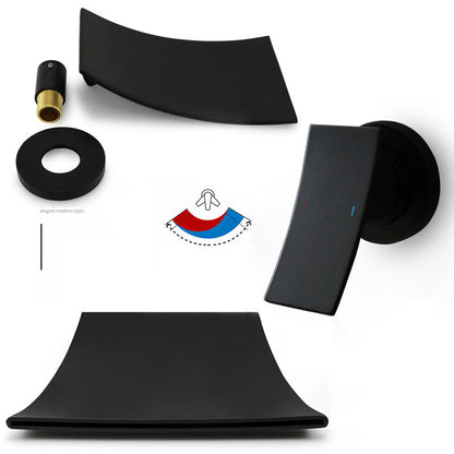 Ravello Modern Wall-Mounted Waterfall Bathroom Sink Faucet with Single Handle