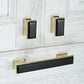 Two-Tone Black and Gold Cabinet Pulls and Knobs for Wardrobes