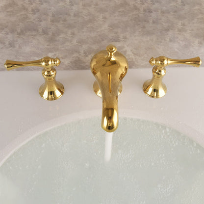 Veronae Vintage European Two-Handle 3-Hole Widespread Bathroom Sink Faucet