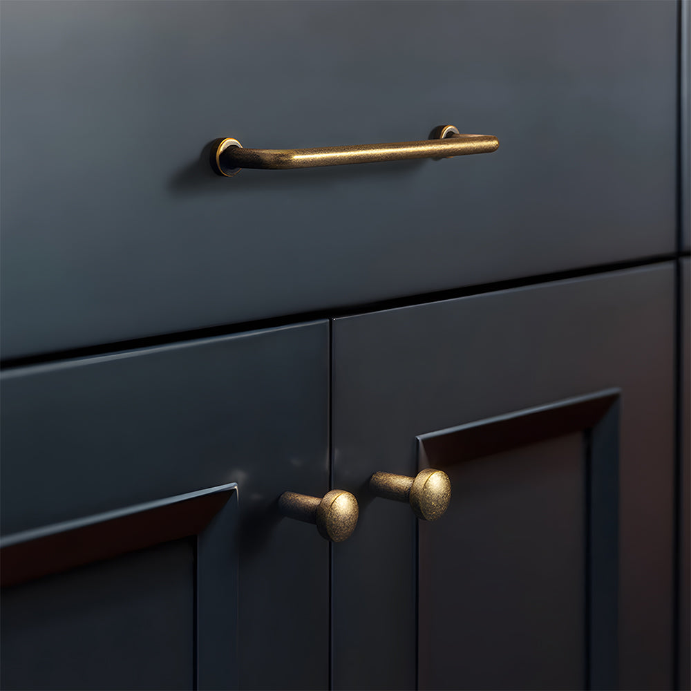 Vintage Slim Curved Cabinet Pulls and Knobs for Dressers