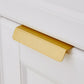 Gold Brass Embedded Edge Pulls for Cabinets and Drawers