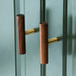Wood and Brass Cabinet Pulls for Cabinets and Drawers