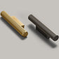 Gold / Gray Ribbed Round Bar Cabinet Handle and Drawer Pull