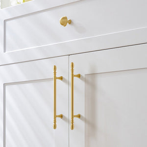 Solid Brass Round Bar Cabinet Pulls and Knobs
