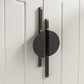 Half Moon Cabinet Pulls, Zinc Alloy Drawer Handles with Extended Bar