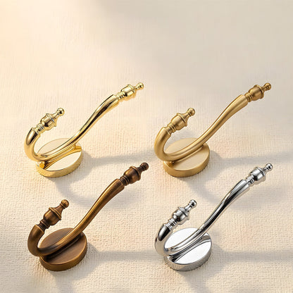 Vintage Metal Double Wall Hooks for Coats & Hats