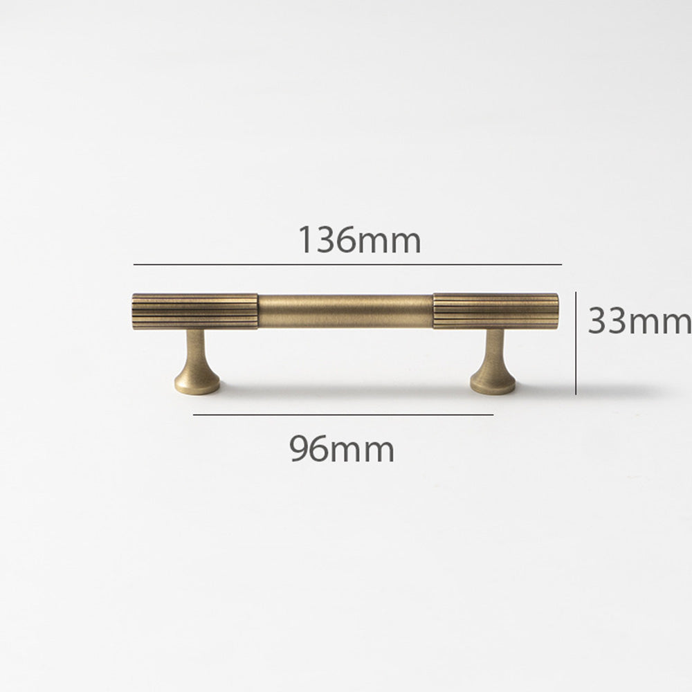 Fluted Metal Cabinet Pulls and Knobs for Kitchen Cabinets