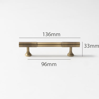 Fluted Metal Cabinet Pulls and Knobs for Kitchen Cabinets