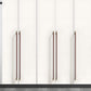 Two-Tone Ribbed Aluminum Alloy Cabinet and Drawer Pulls