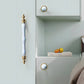 Colorful Ceramic Cabinet Pulls and Knobs with Gold-Tone Trim