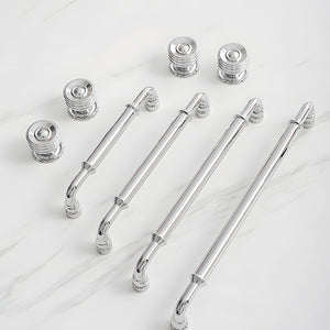 Round Bar Brass Cabinet Handles and Knobs for Wardrobes