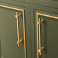 Adjustable Long Round Bar Cabinet Pulls, Gold / Brushed Brass Finish
