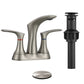 3 Holes Double Handle Stainless Steel Hot And Cold Bathroom Faucets