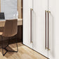 Two-Tone Ribbed Aluminum Alloy Cabinet and Drawer Pulls