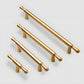 Gold Round Bar Cabinet Pulls and Drawer Handles