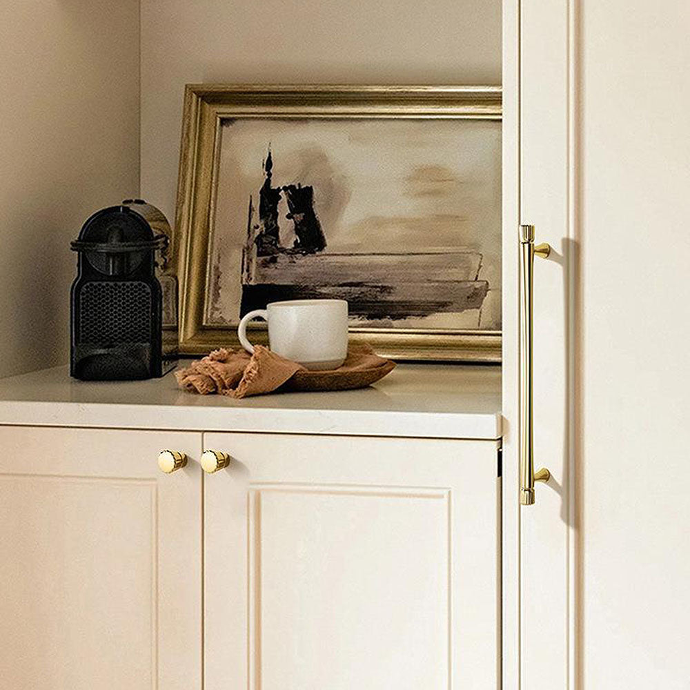 Fluted Detail Cabinet Pulls and Matching Knobs