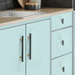 Black Round Bar Cabinet Pulls with Gold-Tone Posts