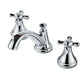 Double-handle Three-hole Widespread Bathroom Sink Faucet