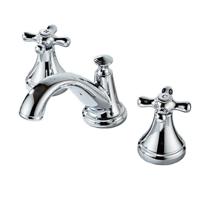 Curved Spout Two-Handle 3-Hole Widespread Bathroom Sink Faucet