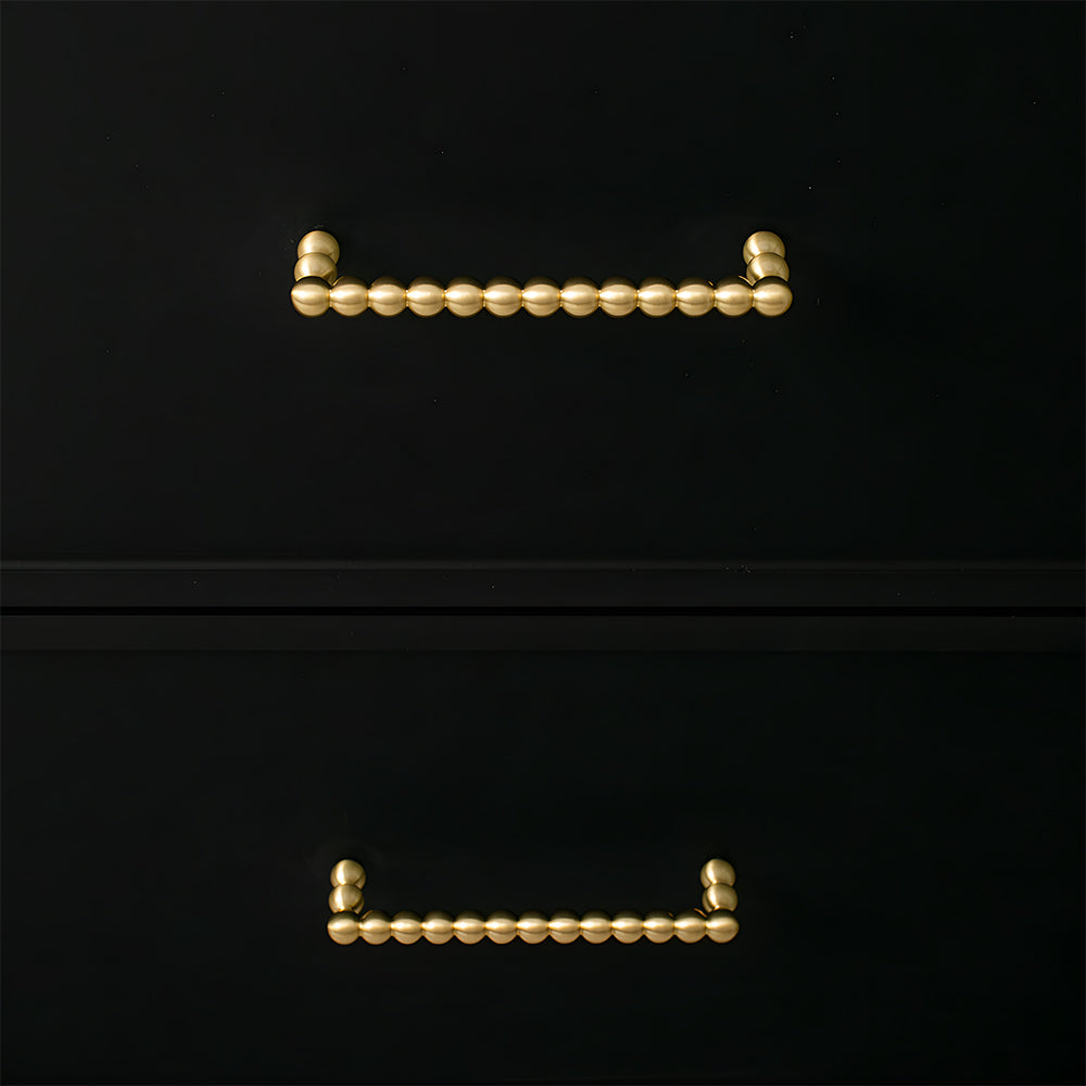 Beaded Brass Cabinet Pulls and Knobs