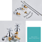 Double-handle Three-hole Widespread Bathroom Sink Faucet