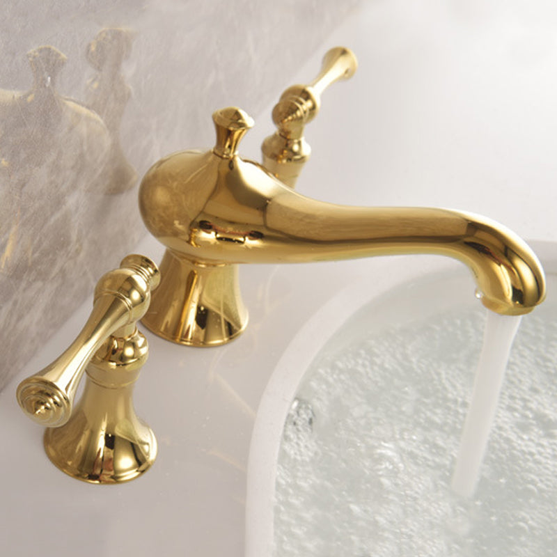 Veronae Vintage European Two-Handle 3-Hole Widespread Bathroom Sink Faucet