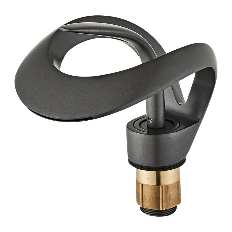 Veyra Waterfall Bathroom Sink Faucet, Modern Single Hole Single Lever Vanity Faucet